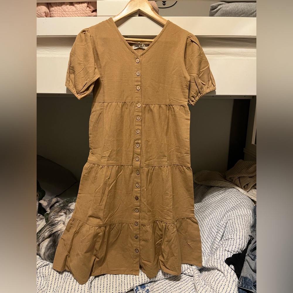 Girl’s Little Cottonwood Tan Pine Dress 10/11